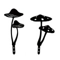 Paletto da giardino con silhouette in metallo a forma di fungo