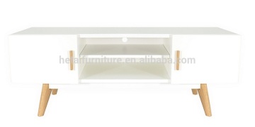 TV stand cabinet with showcase, Pu painting MDF wooden TV unit