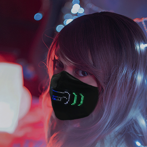 Nueva máscara de fiesta brillante LED máscara con la máscara láser a prueba de polvo
