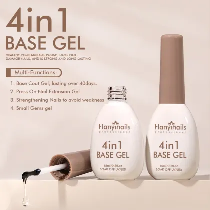 Hanyinails Hard Gel Glue Diamonds No-Learn Nail Tips Press-On Nails Extension Gel Glue
