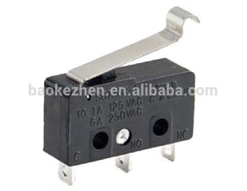SPST/SPDT Mini small size sensitive Micro Switch without/with different levers manufacturer China