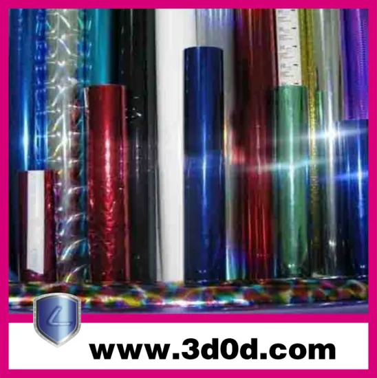 2017 christmas wrapping paper/card holographic laminating film