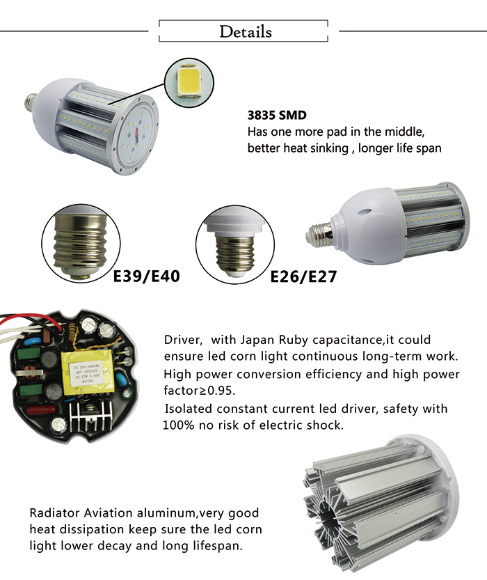 detailed of led corn light