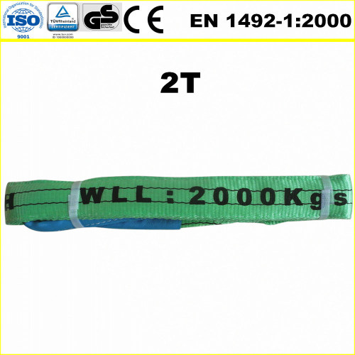 2T double flat polyester lift sling