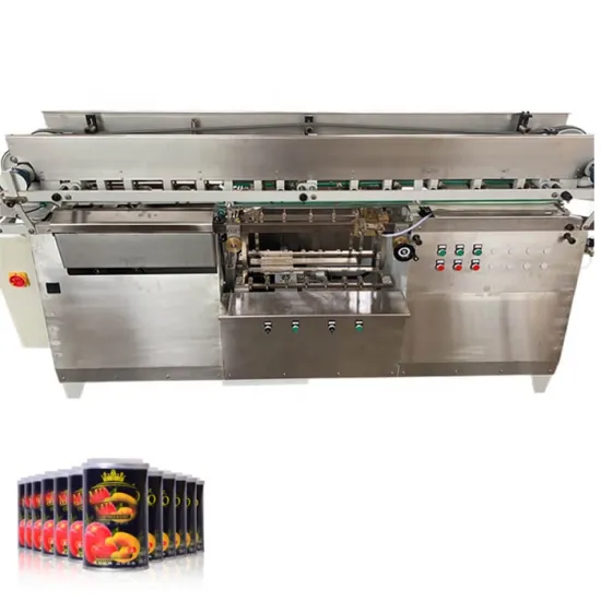 Food Tin Cans Labeling Machine for Fruits, Veggies, and Milk - Cold Glue Applicator