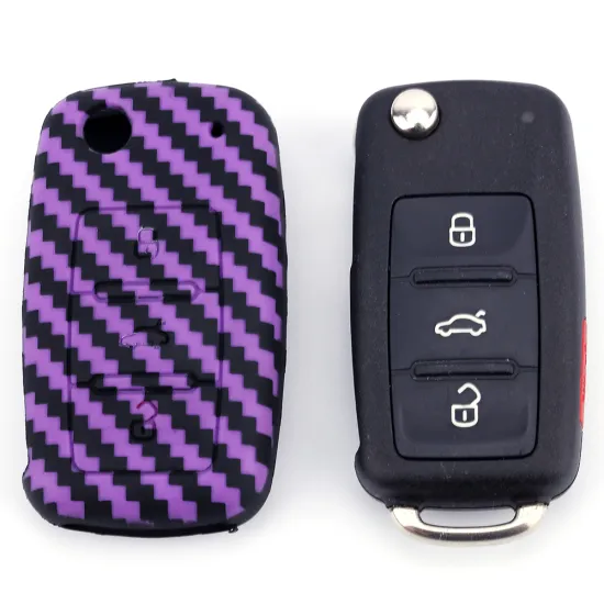 Silicone Carbon Fiber Key Case For VW