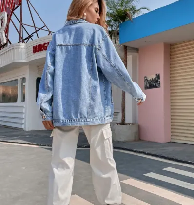 Oversized Denim Jacket for Women