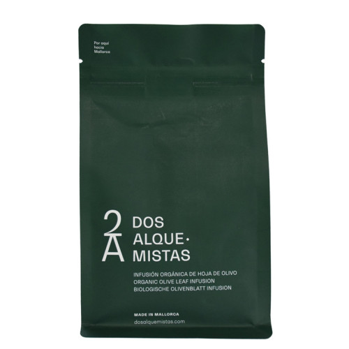 Sacs zippés en papier d&#39;emballage de café compostable de 12 oz