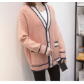 Cardigan lungo davanti a maniche lunghe da donna