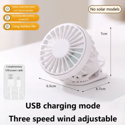 duck - bill clip small solar fan