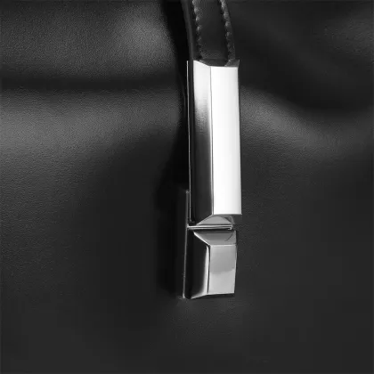 Stylish Genuine Leather Half-Moon Bag