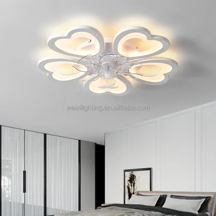 Weixi Lighting Ceiling Fan: 220V/110V, Remote Control, Dimming, Speed Adjustable, LED Ceiling Fan Light