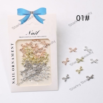 2024 New Design 3D Butterfly Zircon Diamond Alloy Nail Charms