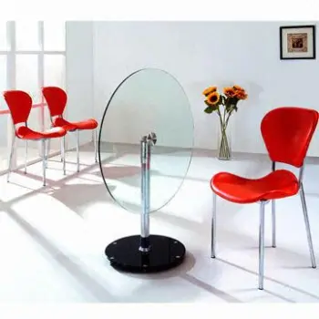 Small dining table with PVC dining chairs