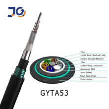 Direct buried 12 core fiber optic cable GYTA53