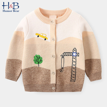 Humor Bear Kids Ssweater Spring Autumn New Korean Cardigan Cartoon Children'S Clothing Kids Sweaters Boys Girls Sweater Tops