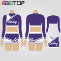 Roupas de torcida roxa personalizadas uniformes de líderes de torcida