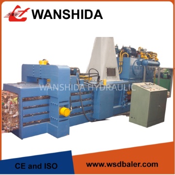 Máquina enfardadeira horizontal de papelão para resíduos