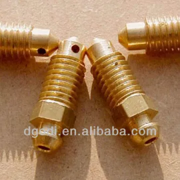 special brass threaded bleeder screw