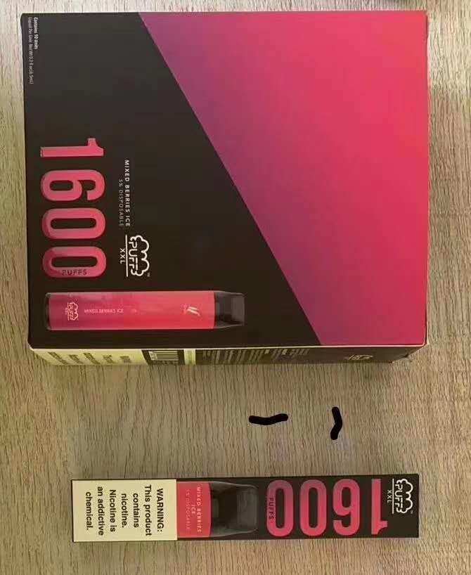 Bán buôn thuốc lá E 1600puffs Puff XXL Vape Disposale Vape