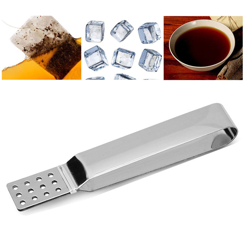 Freeship Stainless Steel Tea Bag Clip Anti-scalding Tea Set Accessories Stainless Steel Tea Bag Tong Squeezer Tea Set Food Clip