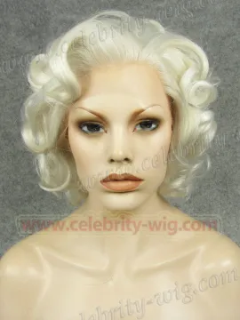 White Extra Long Straight Marilyn Monroe Synthetic Lace Front Wig