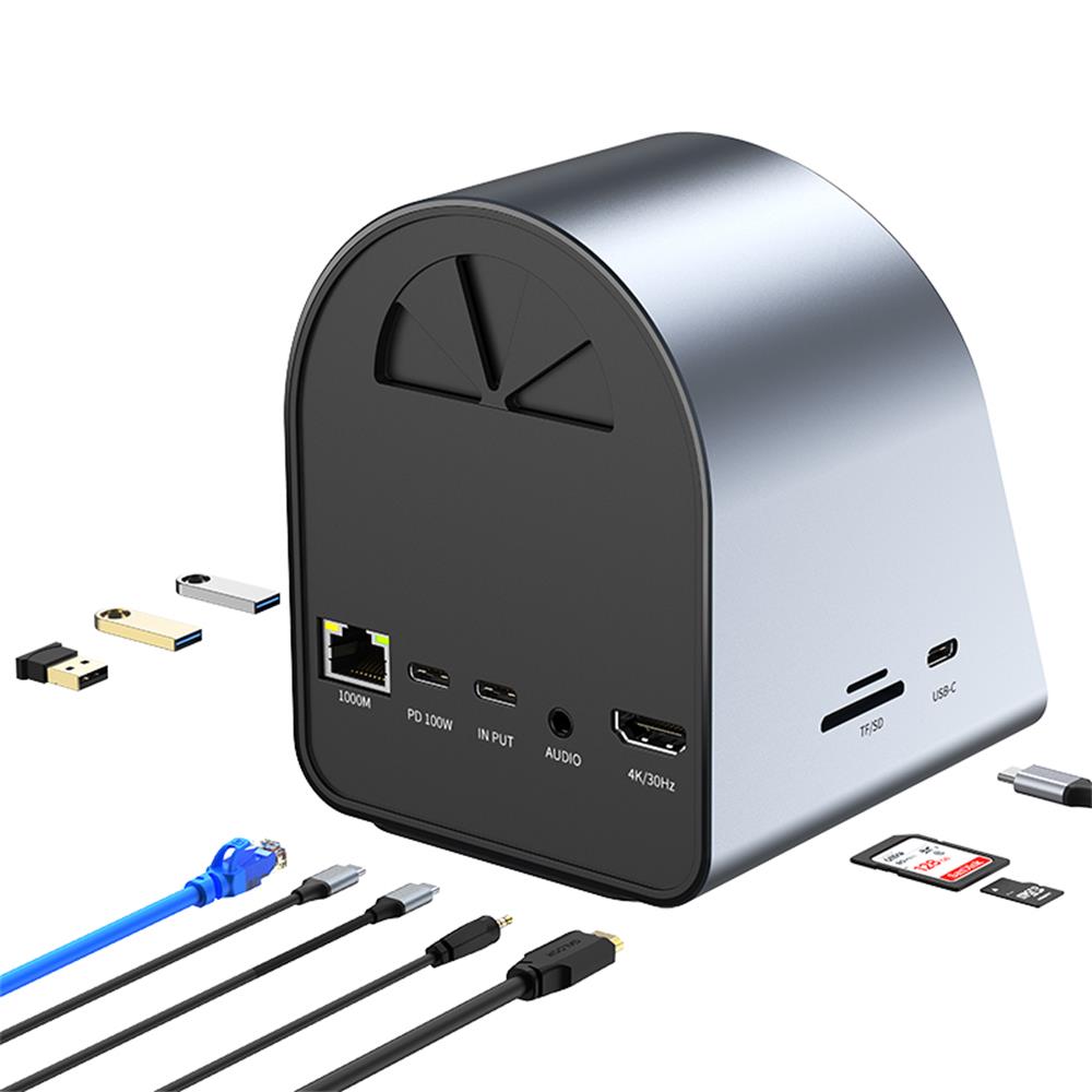 Hub mobile de Type-C avec support de charge sans fil