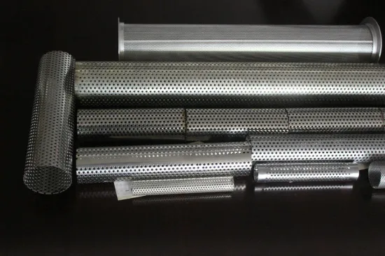 Antiskid Stainless Steel Welded Perforated Metal Tube 0.2 - 15mm Thickness