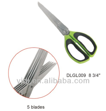 Good quality Hot sale 5 blade kitchen&stationery scissors