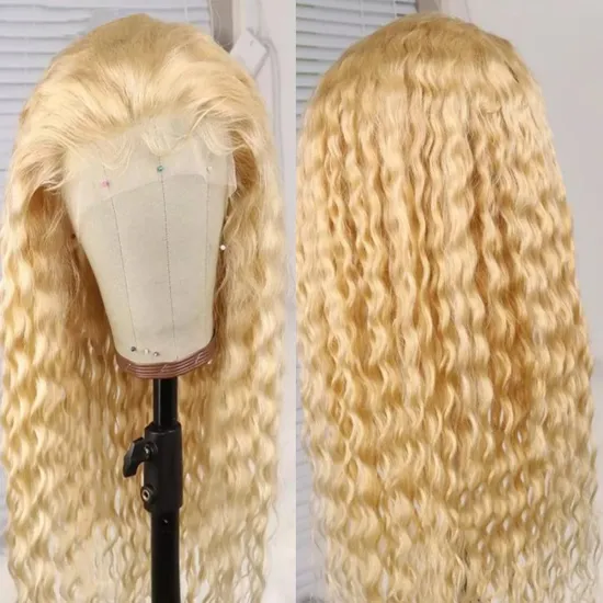 Hd Lace Cuticle Aligned Virgin Wigs Vendor 613 13X6 Deep Wave Blonde Frontal Wigs 613 Beach Wave Lace Frontal Wig