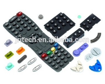 Non-conductive rubber keypad that presses against a metal snap dome switch