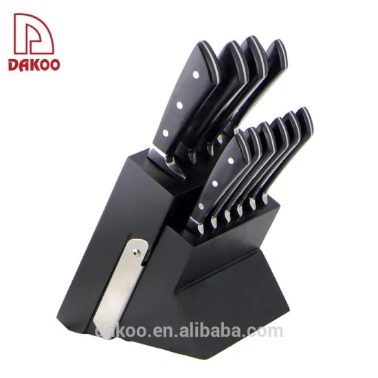 11pcs Kitchen Knife Set With 3CR13+Pakka Wood+Forged