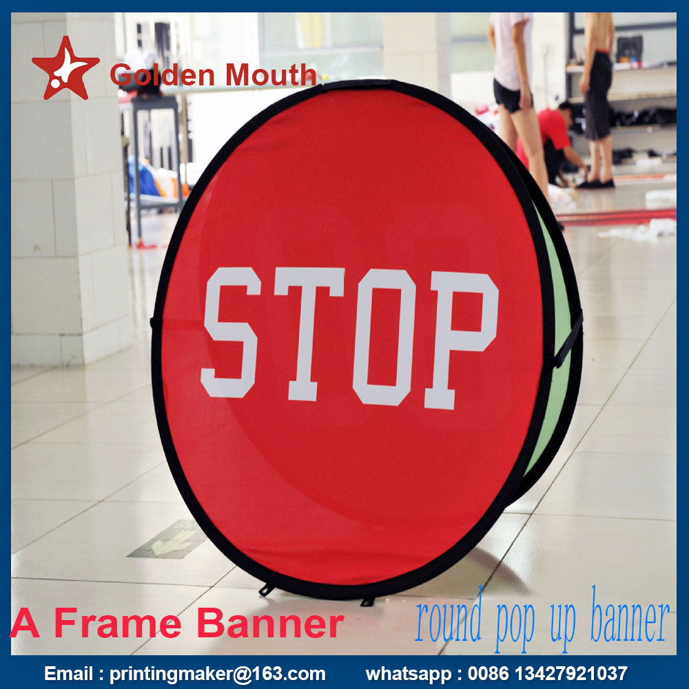 oval pop up a frame banner