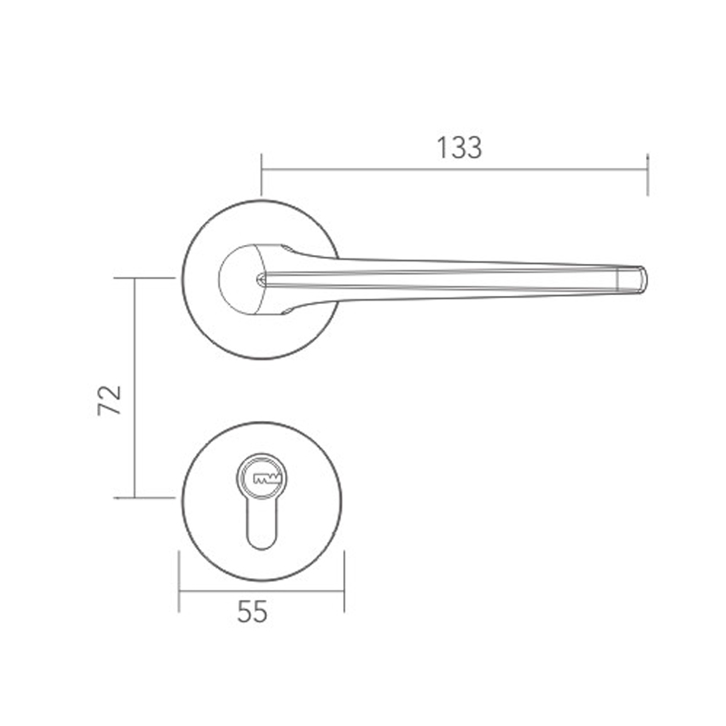 Современный простой сплит Modern simple split lock