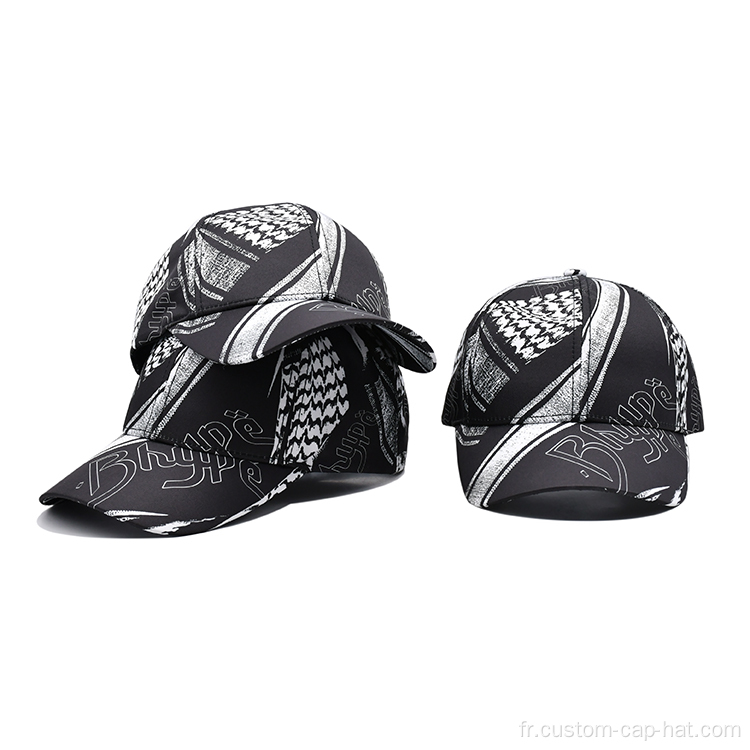 Casquette de baseball noire 100% polyester