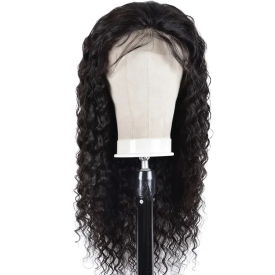 Raw Peruvian Virgin 100% Human Hair Pre Plucked Water Wave Glueless 13X6 Lace Front Wig Cheap Lace Frontal Wig For Black Women