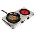 Infrared Burner Cooktop Buffet Range in Sleek Steel