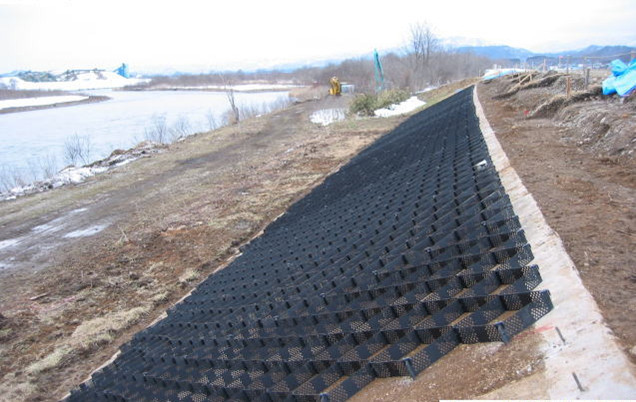 HDPE DRAFTERAGE HONEYCOMB البلاستيك الشبكة الحصى الجيوكيل