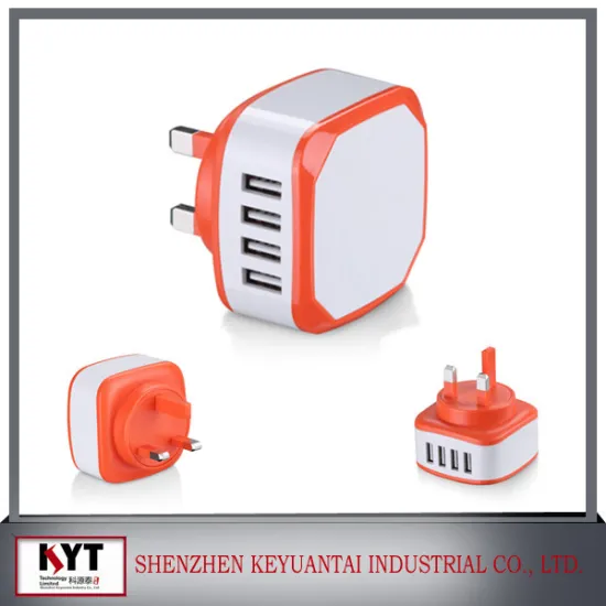 Universal 5V 4.5A usb charger with 4 interchangeable plugs