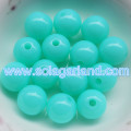 Acrylic Round Fluorescence Beads Loose Spacer Charms