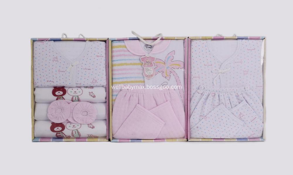 9 Pcs Newborn Baby Luxury Clothes Gift Sets(100% Cotton)