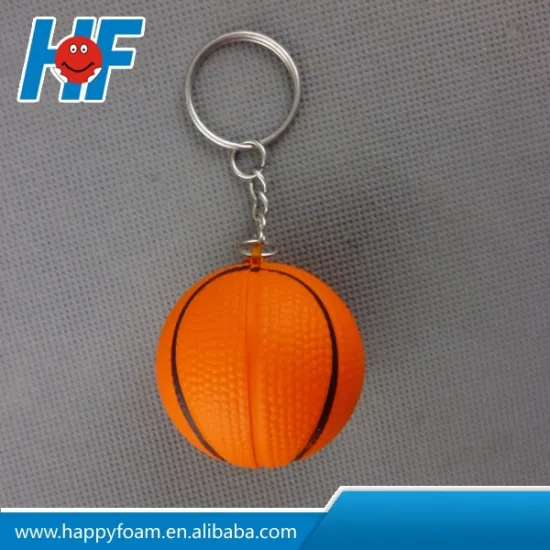 PU cheap soft Toy Keychain In basketball Shaped bulk