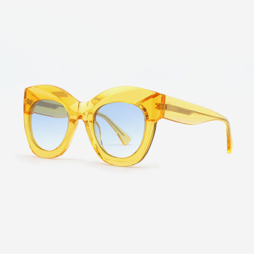 Dimensional Cat-eye Acetate Female Sunglasses