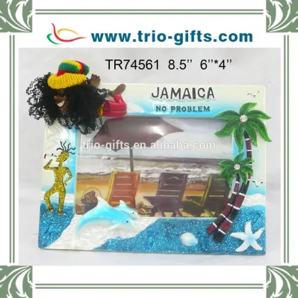 Jamaica rasta photo frames wholesale with palm tree decorative