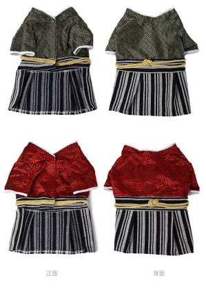 Pet samurai outfit cat corgi dog clothes