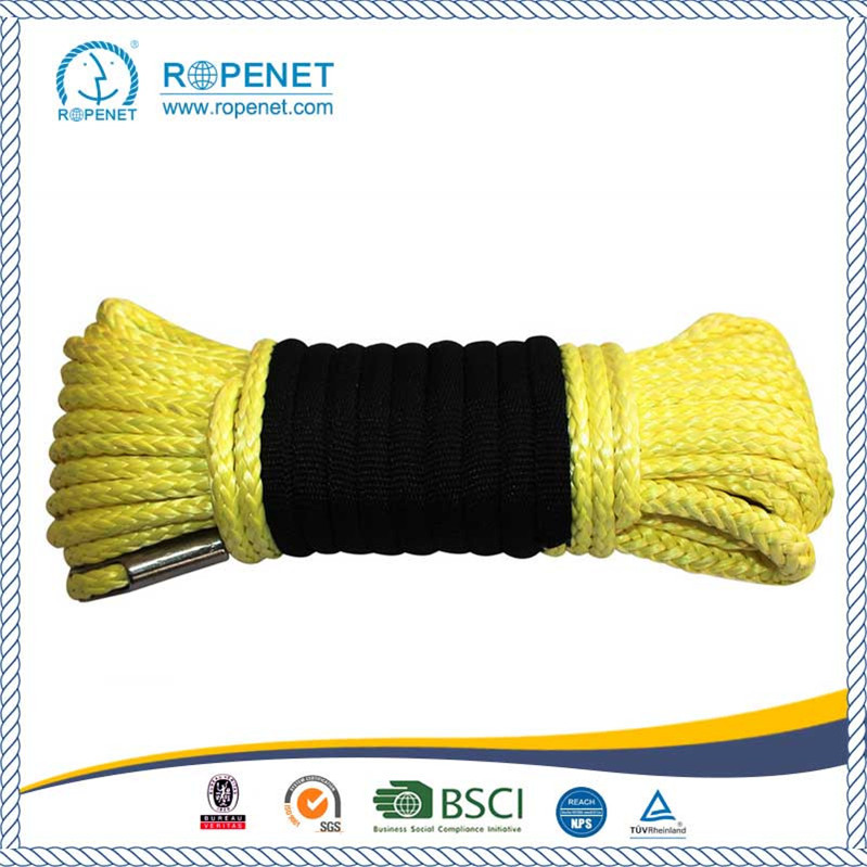 UHMWPE Synthetic Winch Rope with a Hook and Sleeve