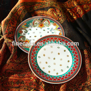 6 Inches Luxury Fine New Bone China Miniature Plate of Paisley