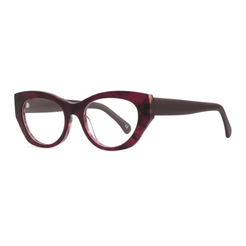 Femmes de luxe Géométrique Acetate Optical Cadre Lunets