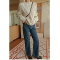 Heavy pullover thick pure cashmere sweater