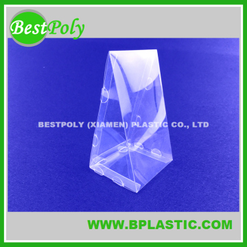 Custom made triangle PVC PET boxes for retail packaging
